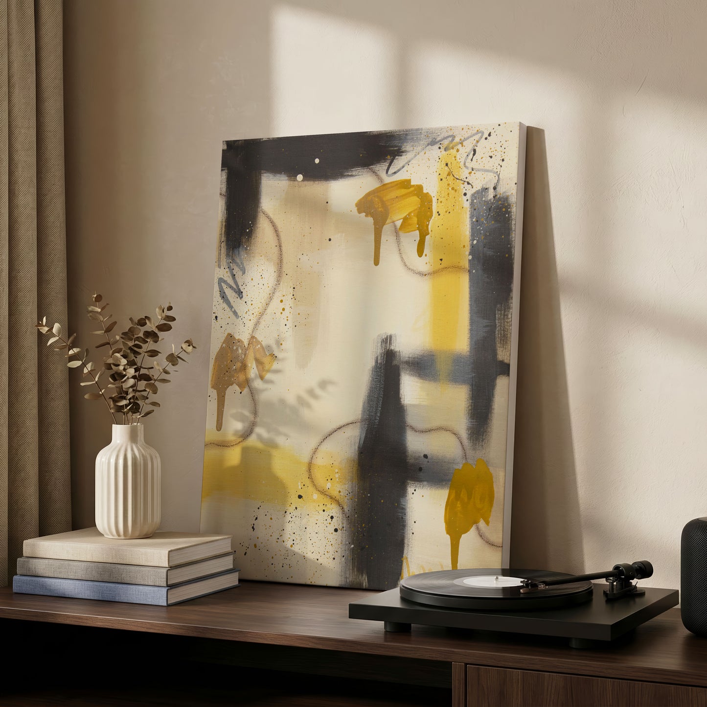 Ochre Drift | Ochre Abstract Original Painting
