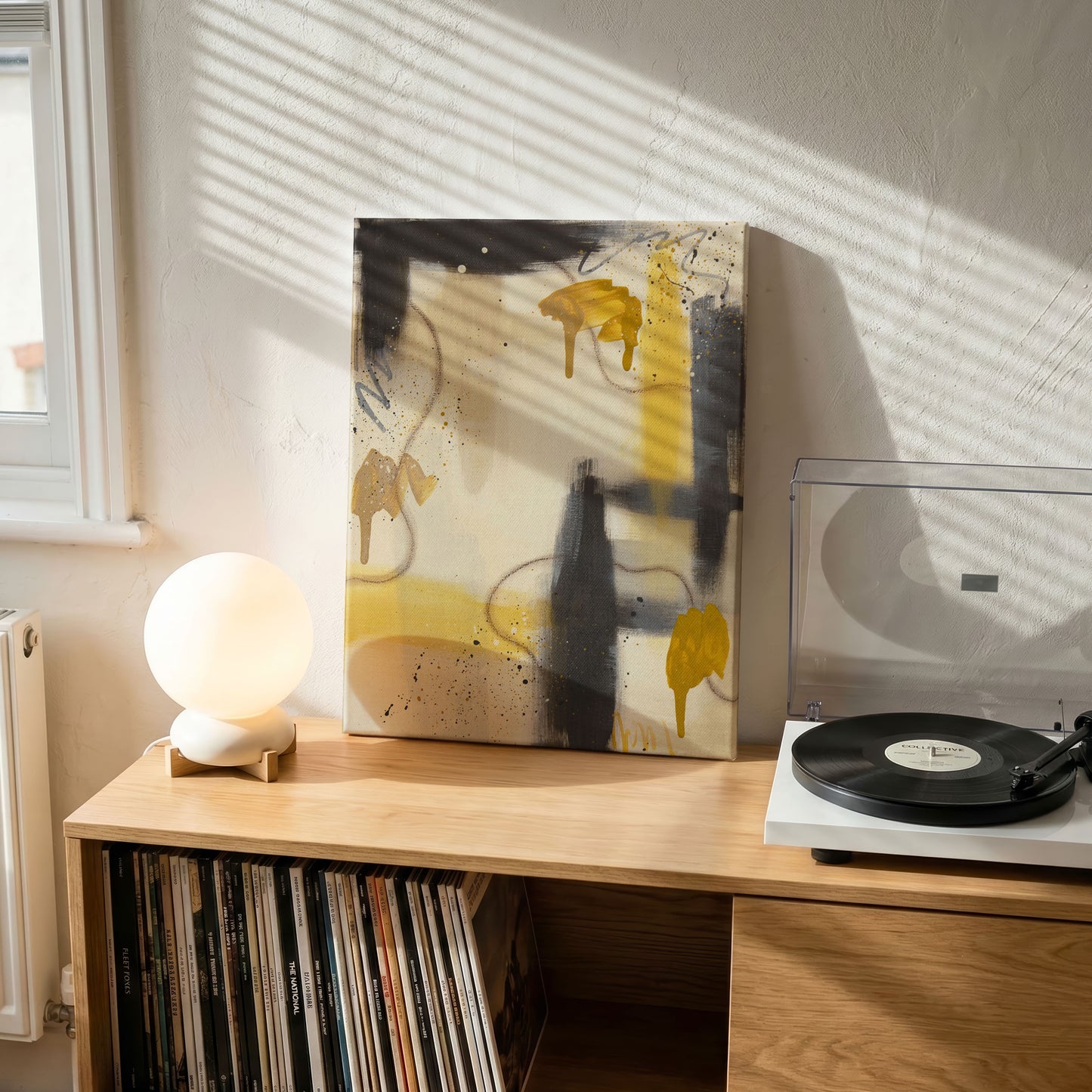 Ochre Drift | Ochre Abstract Original Painting