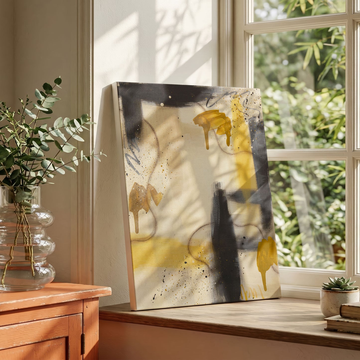 Ochre Drift | Ochre Abstract Original Painting