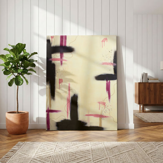 Raw Bloom | Pink Abstract Original Painting