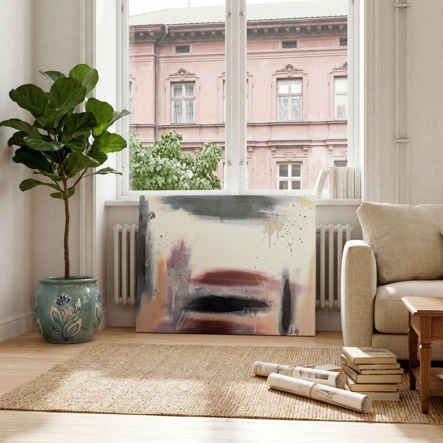 Rooted | Neutral Abstract Original Painting