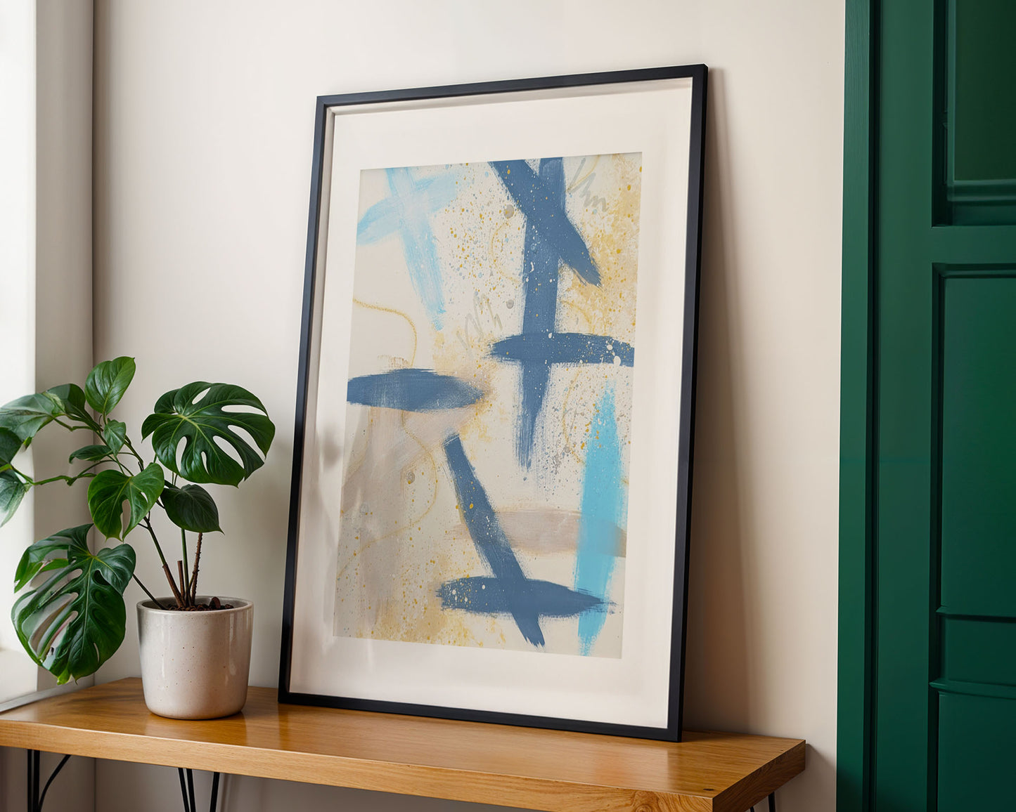 Slate 1 | Original Framed Abstract Paper Painting