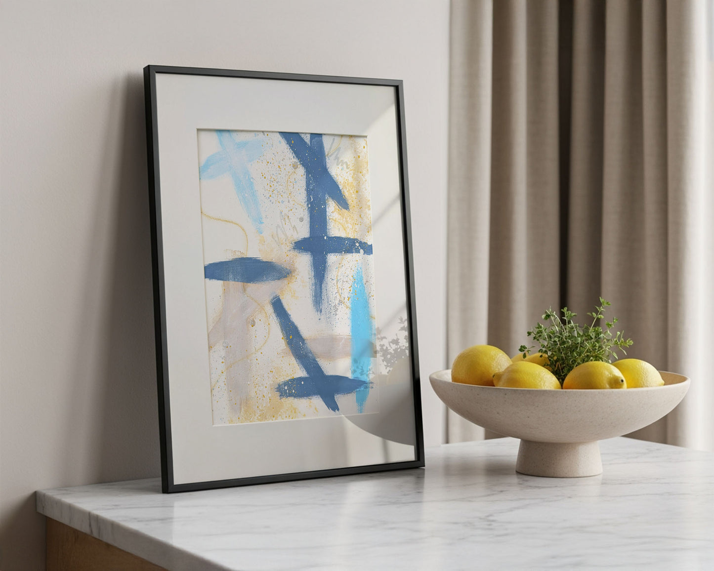 Slate 1 | Original Framed Abstract Paper Painting