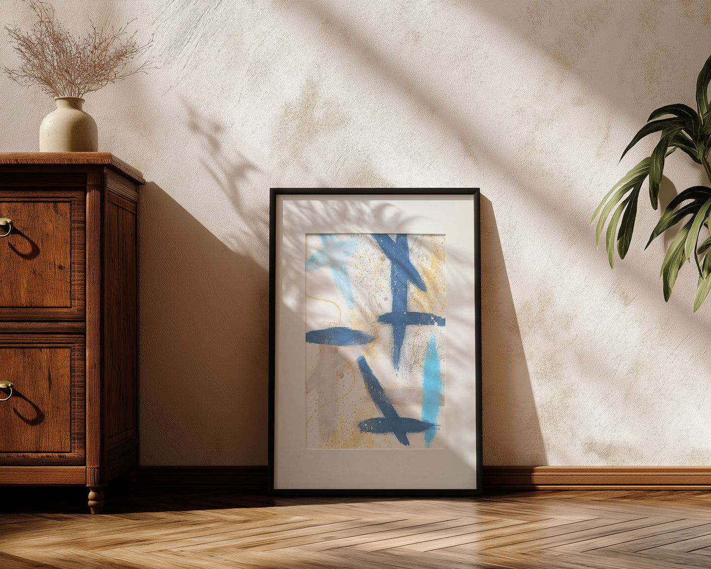 Slate 1 | Original Framed Abstract Paper Painting
