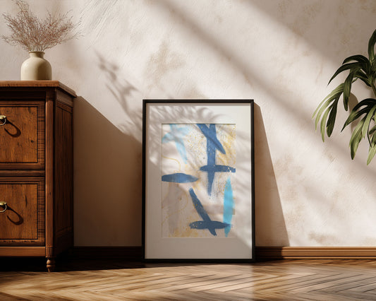 Slate 1 | Original Framed Abstract Paper Painting