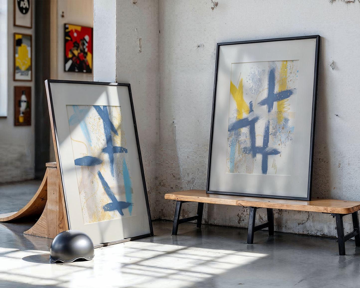 Slate 4 | Original Framed Abstract Paper Painting