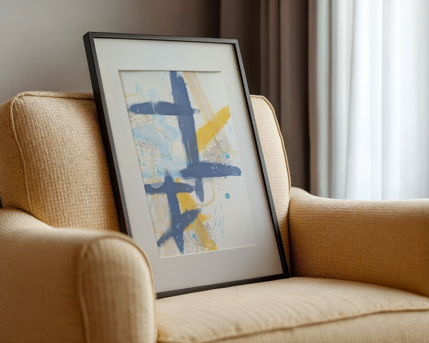 Slate 2 | Original Framed Abstract Paper Painting