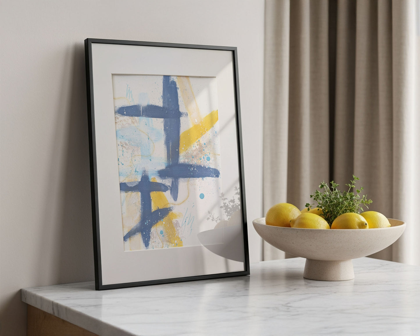 Slate 2 | Original Framed Abstract Paper Painting