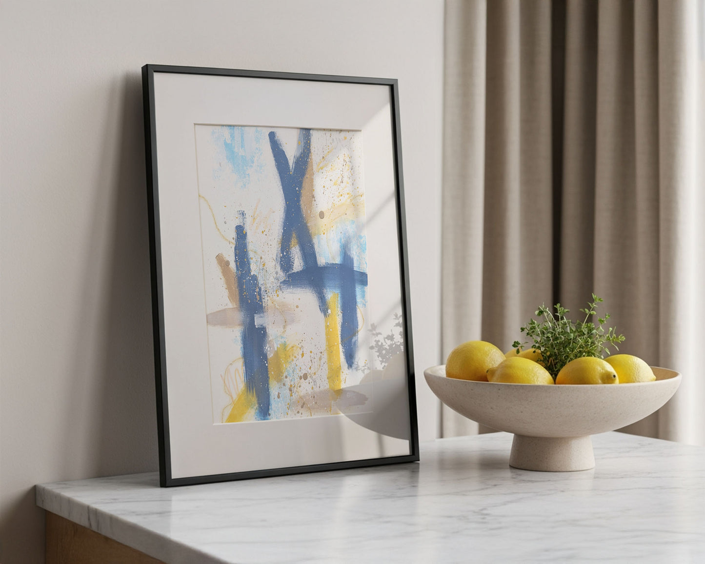 Slate 3 | Original Framed Abstract Paper Painting