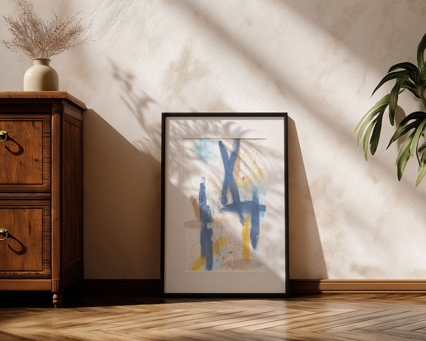 Slate 3 | Original Framed Abstract Paper Painting