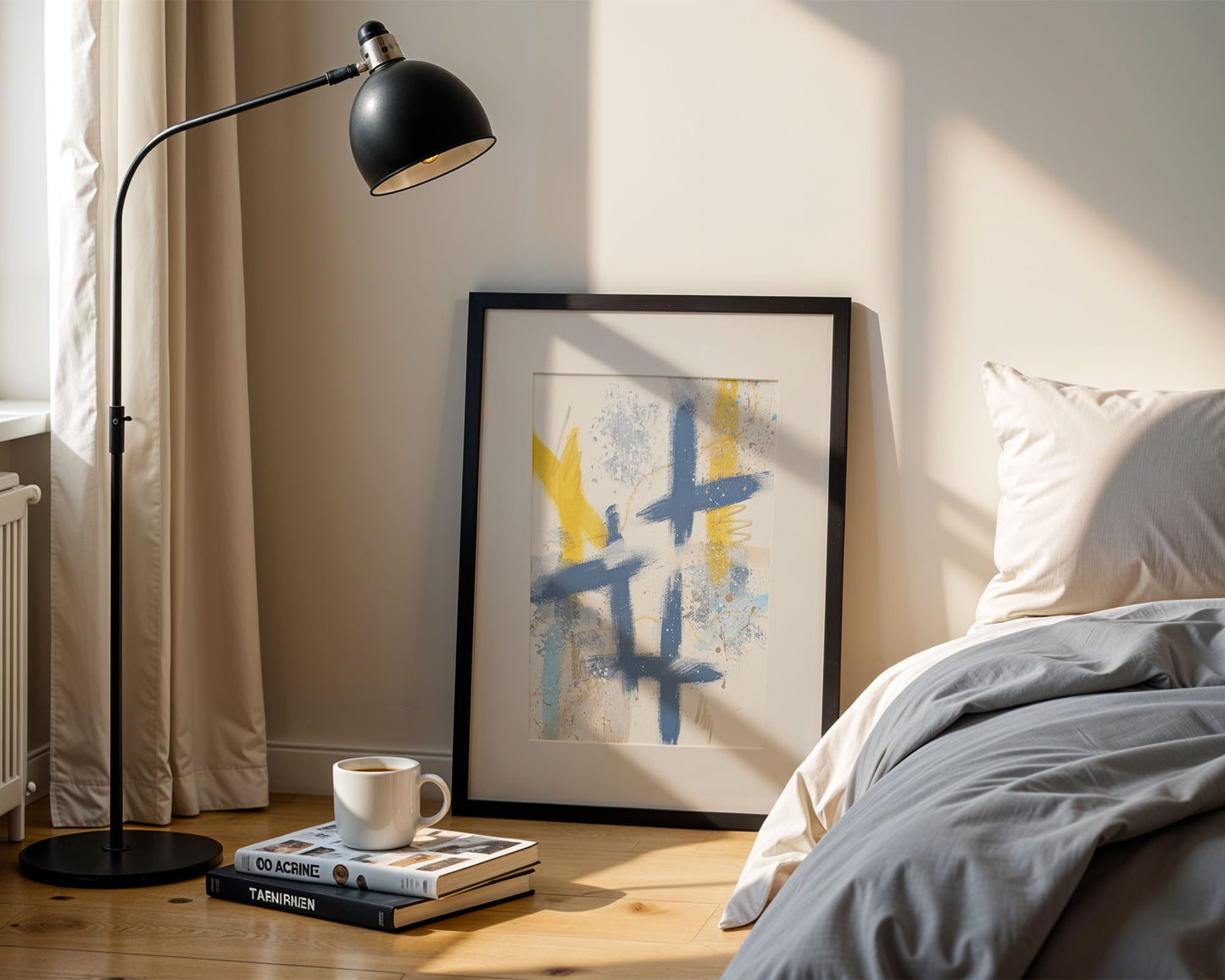 Slate 4 | Original Framed Abstract Paper Painting