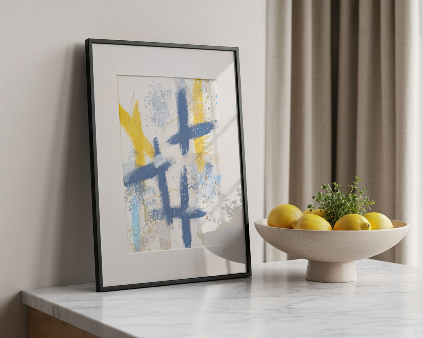 Slate 4 | Original Framed Abstract Paper Painting