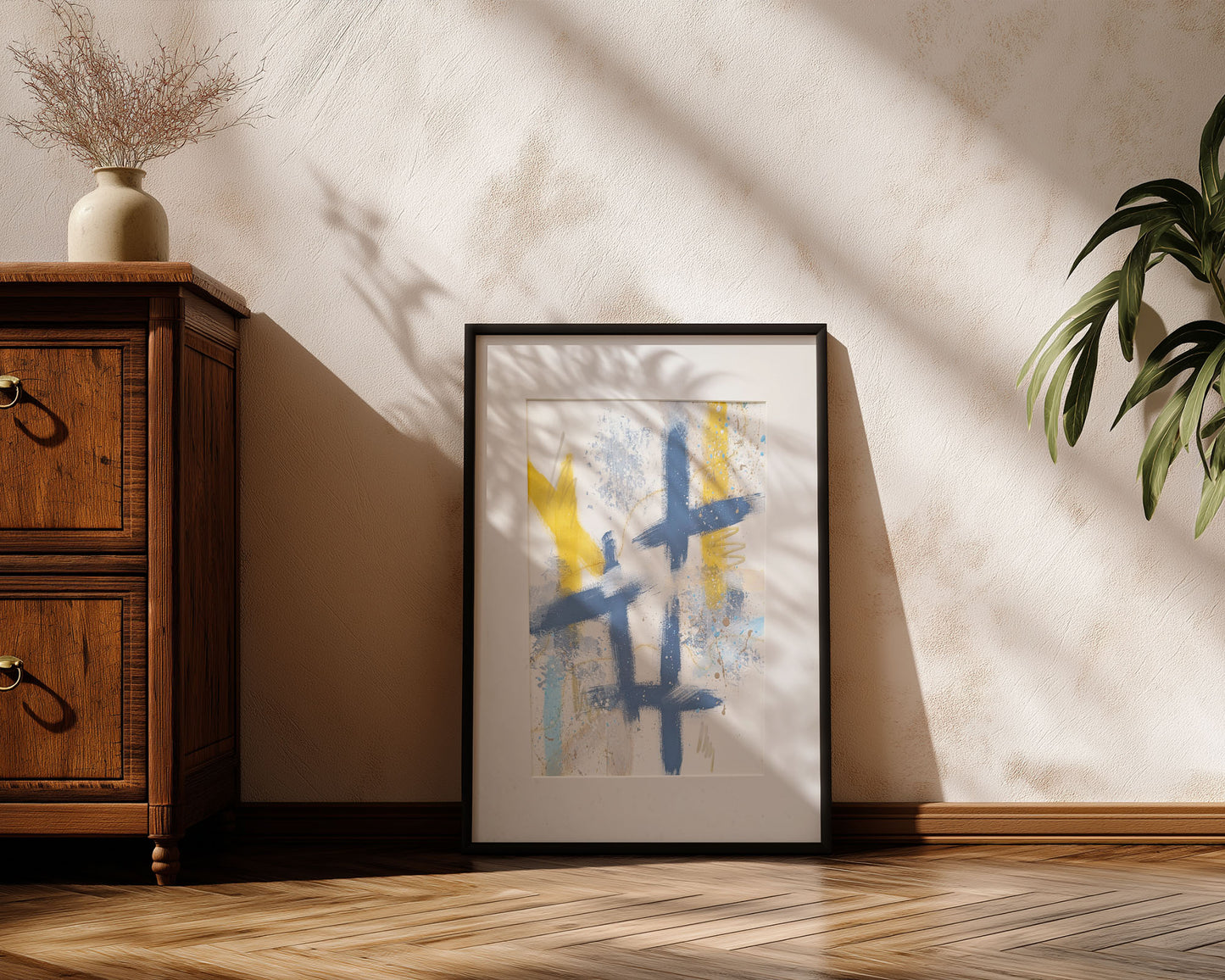 Slate 4 | Original Framed Abstract Paper Painting