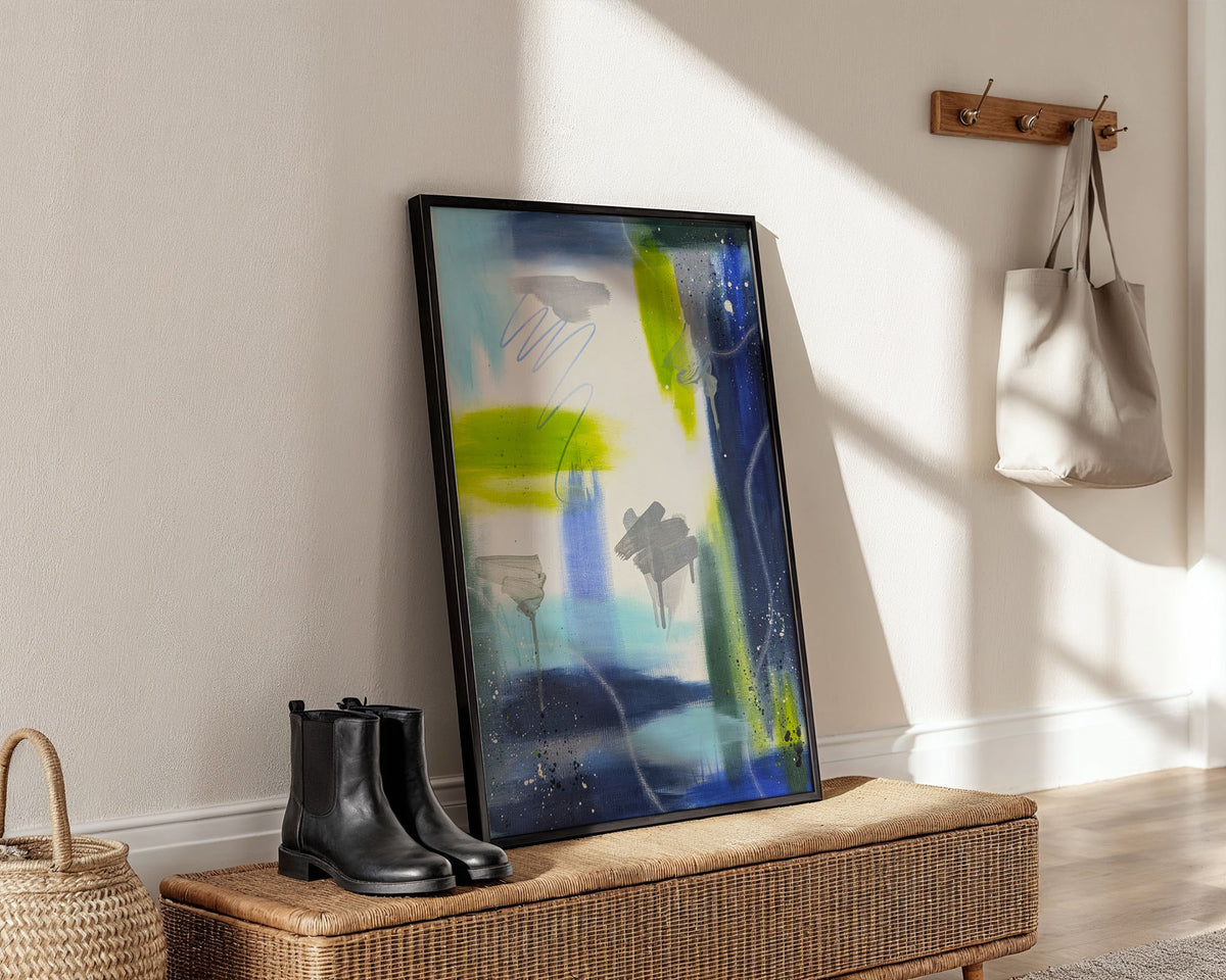 Stillwater | Blue and Green Abstract Original Painting