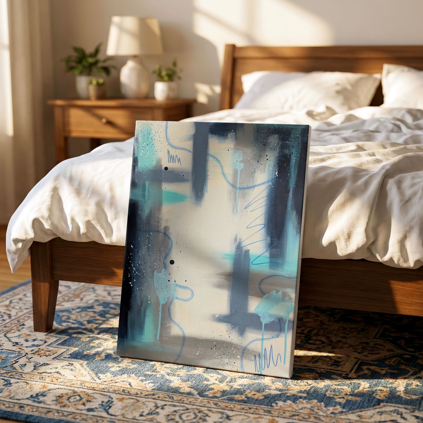 The Oscillation | Blue Abstract Original Painting