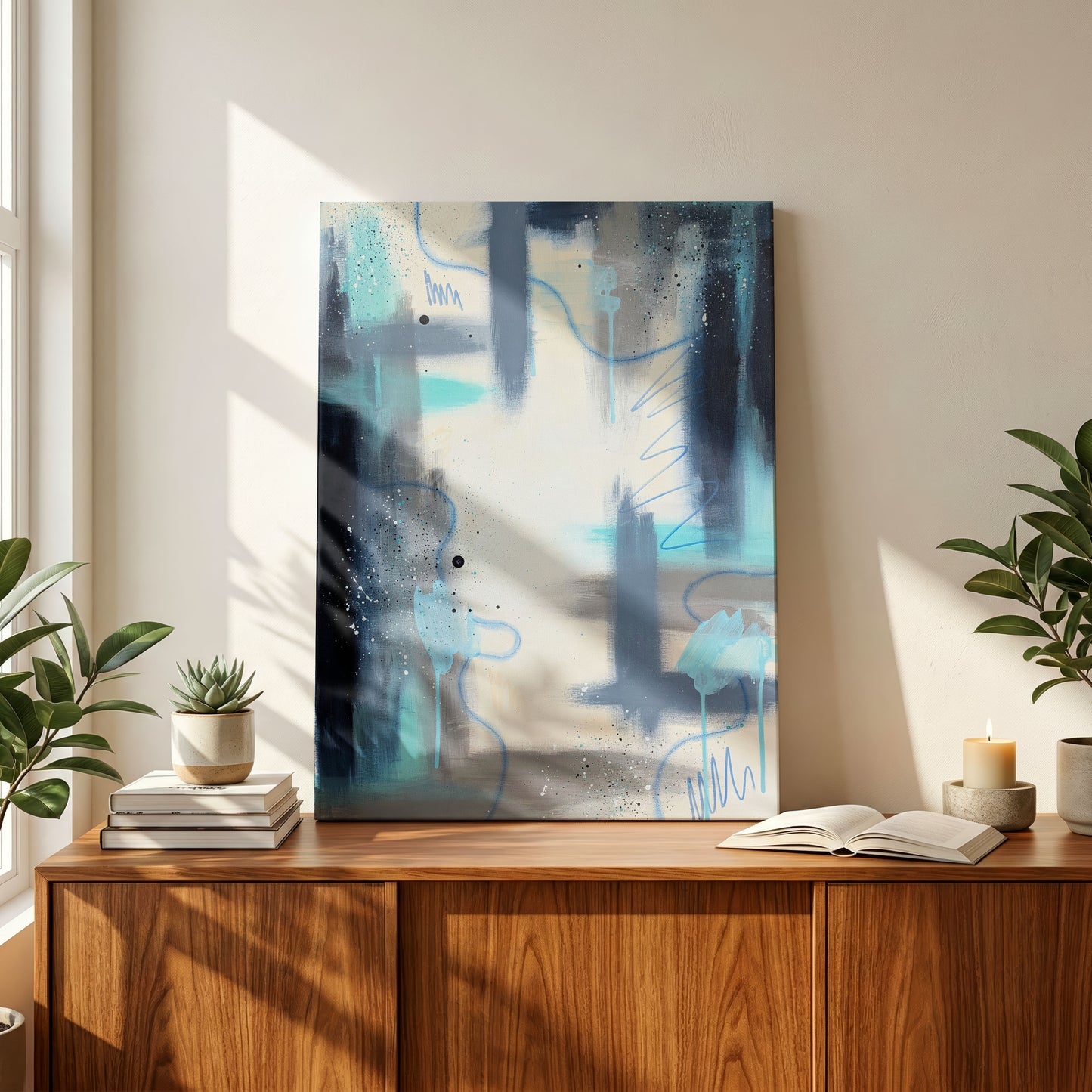 The Oscillation | Blue Abstract Original Painting