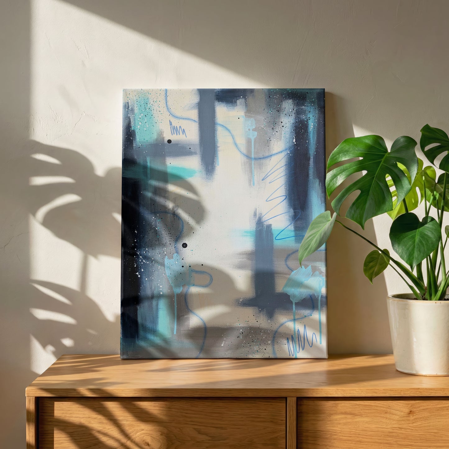 The Oscillation | Blue Abstract Original Painting