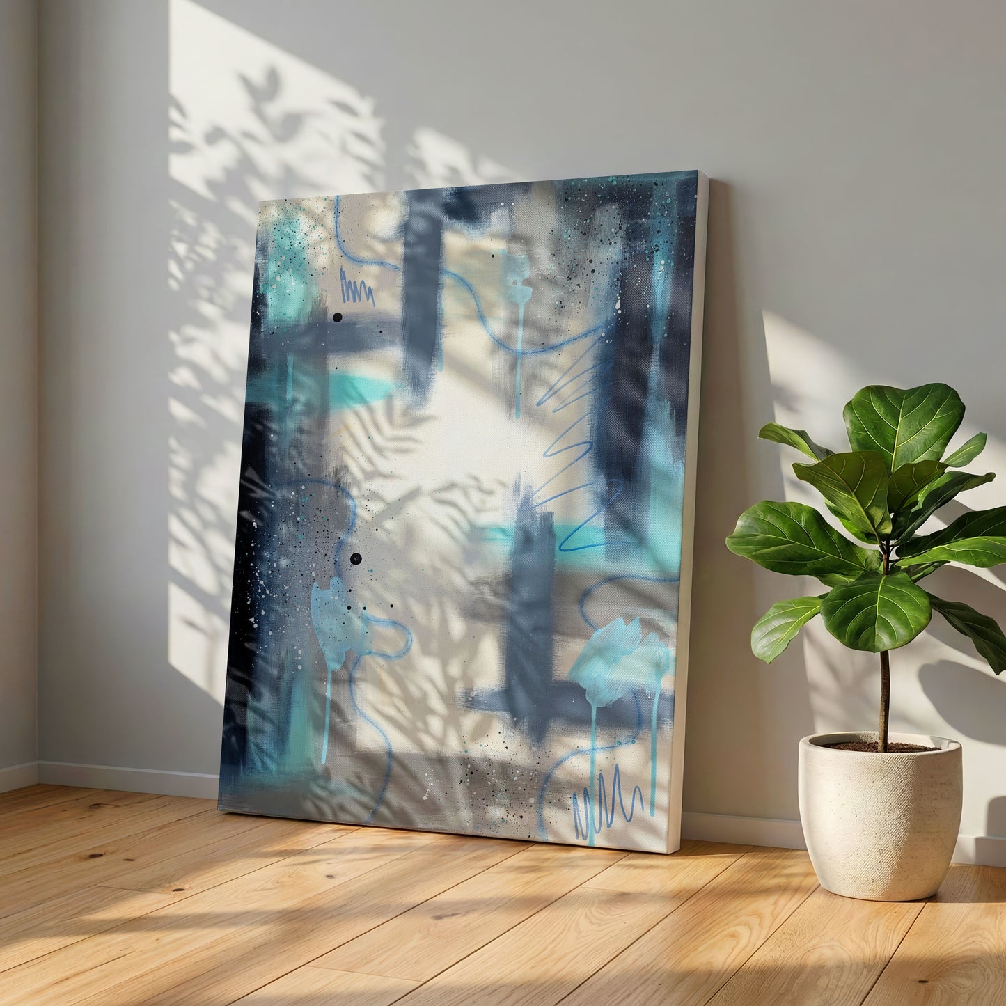 The Oscillation | Blue Abstract Original Painting