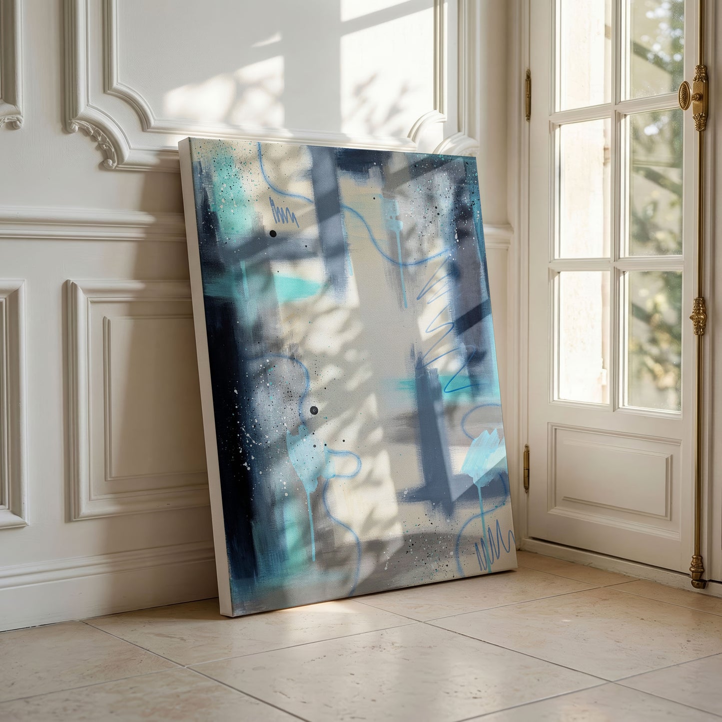 The Oscillation | Blue Abstract Original Painting