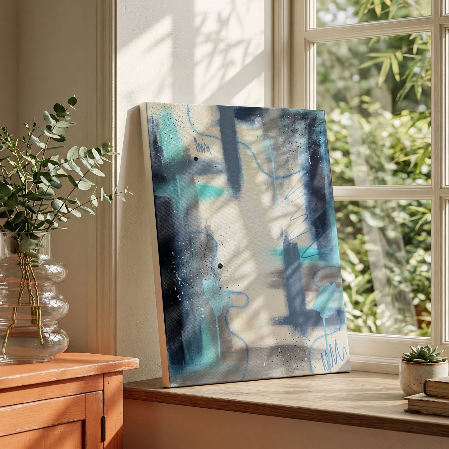 The Oscillation | Blue Abstract Original Painting